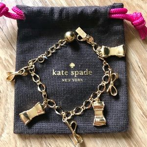Kate Spade Gold Bow Charm Bracelet